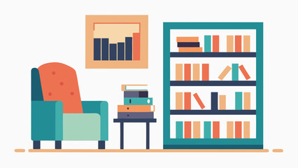 Obraz premium Flat Vector Art Studio with Easel Canvas and Creative Workspace Design