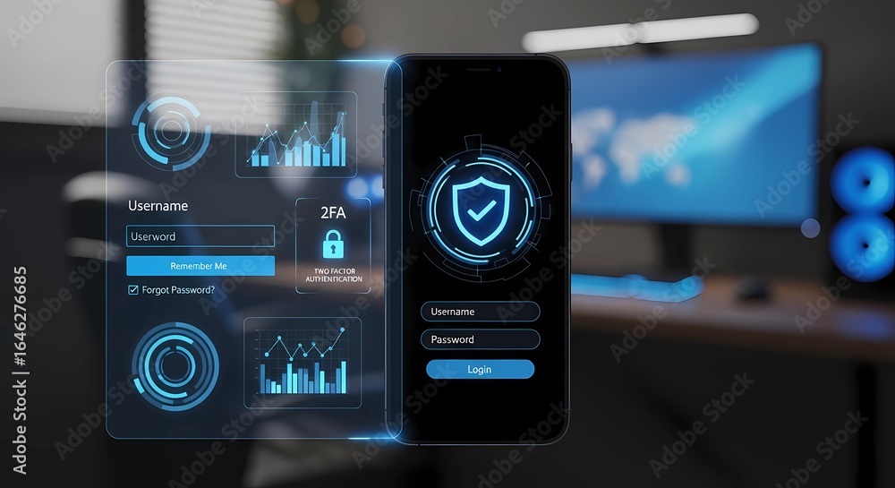 Poster generative ai security mobile authentication interface design