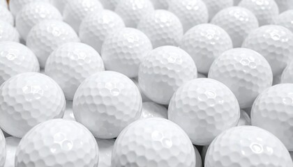Many white golf balls
