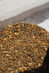 green za'atar spice blend in clear container