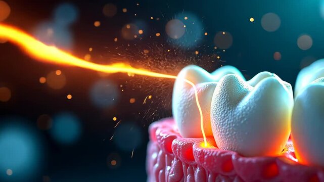 Tooth extraction, dental pain, nerve damage. Oral health. Gums swell near sensitive areas. Enamel reduction weakens tooth structure. Nerve exposure causes severe discomfort.