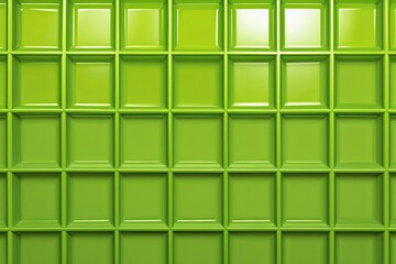 Vibrant Lime Green Square Grid Pattern Background for Creative Designs