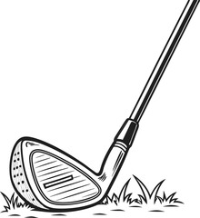 vector illustration of a golf bat