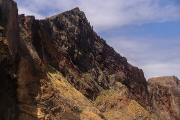 Madeira island Portugal Vereda da Ponta de Sao Lourenco hills cliff rocks geology volcanic rocks