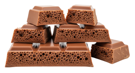 Isolated Aerated Chocolate