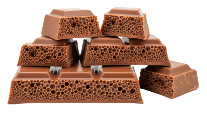 Isolated Aerated Chocolate
