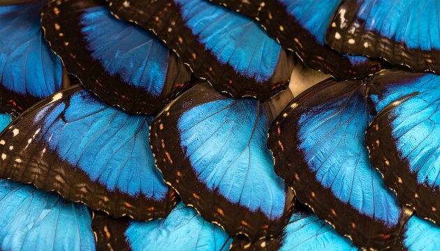 Blue Morpho Butterfly Wings Texture. (1)