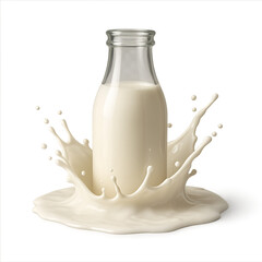 milk splash in glass