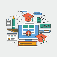 illustrations vector icon for DIGITAL marketing Economy business tools and info graph electronic charts with data analysis 

