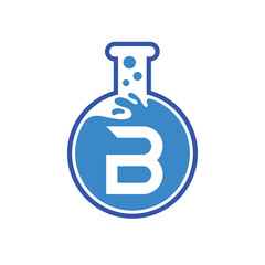 b letter lab abstract logo modern style