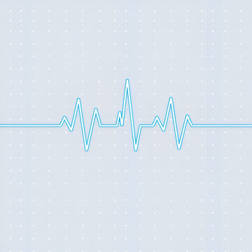 Heartbeat pule line illustration background, blue and white patterns, hyper realism, 8K,