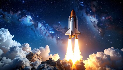 Rocket launch into space (1)