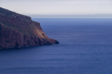 Atlantic sunset at Ponta do Pargo cliffs, Madeira