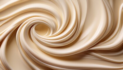 creamy swirl of smooth texture in light beige color