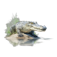 Fototapeta premium alligator in the water