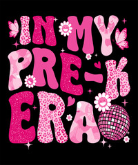 Make the Pre-k design the highlight of your child's wardrobe. This playful and energetic design is perfect as a first day of Pre-k design for 1st day © teecool