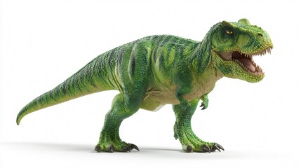 Obraz premium Green T-rex Dinosaur Toy 3D Rendering Isolated