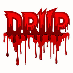 Transparent PNG Dripping Blood Text Effect &ndash; Horror Vector Style