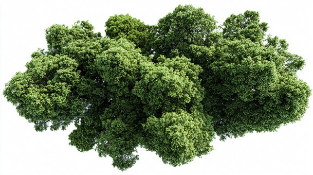 Aerial View of Lush Green Canopy from Above - Tree Top Perspective