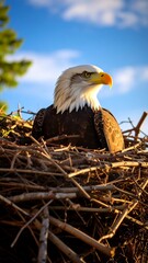 Bald eagle in a nest (1)