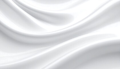 Smooth, flowing white fabric drapes
