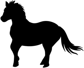 Appaloosa Horse Silhouette Vector Shadow Illustration