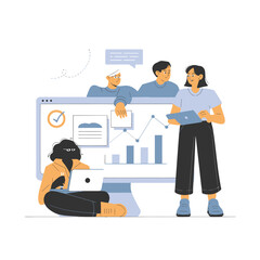 illustrations vector icon for DIGITAL marketing Economy business tools and info graph electronic charts with data analysis 
