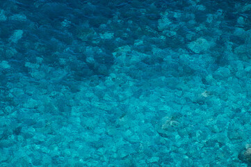 Aerial View of Crystal Clear Ocean Texture