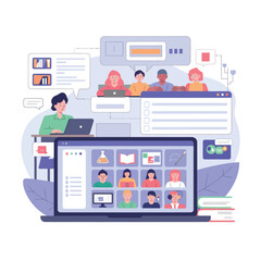 illustrations vector icon for DIGITAL marketing Economy business tools and info graph electronic charts with data analysis 
