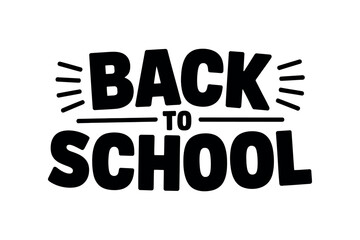Back to school text with decorative lines and dots
