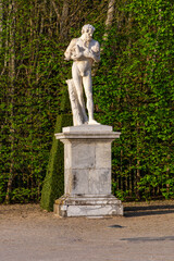 Sculpture in Versailles gardens, Paris suburbs, France