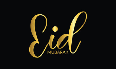 
Eid ul fitr mubarak golden mosque and crescent moon celebration