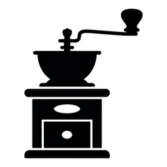 Vintage Coffee Grinder Silhouette with Drawer antique