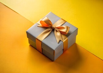 Obraz premium gift box with golden ribbon