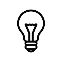 Simple outline of a classic incandescent light bulb