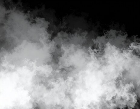 Soft fog and mist overlay with dreamy white haze, transparent background for cinematic use