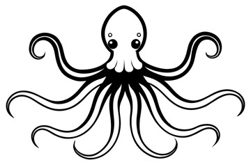 octopus line art vector illustration  © sohelranasomrrat