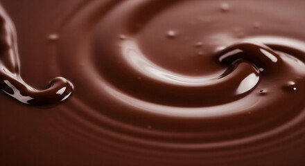 Smooth, melted chocolate

 in the close shot