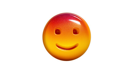Fototapeta premium Winking face emoji in vibrant orange-yellow gradient, glossy finish