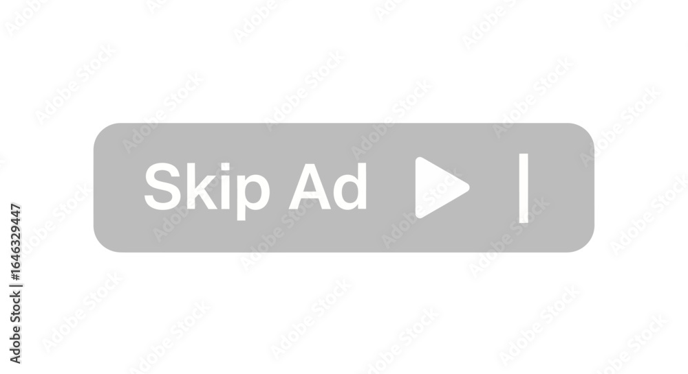 Aufkleber skip ad button - interactive ui element for online video advertising