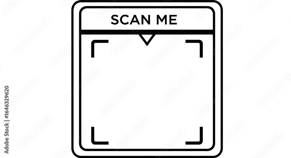Poster scan me qr code simple vector illustration