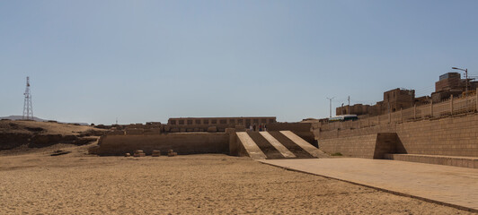 Facade, Temple of Seti I, Abydos, Egypt.