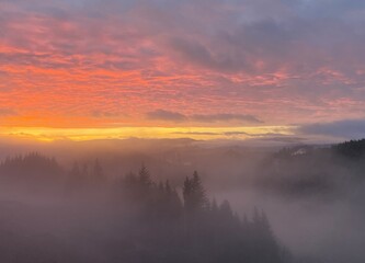Fototapeta premium Sunrise over the moutains