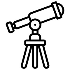 Telescope line icon