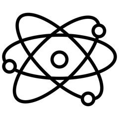 Atom Symbol line icon