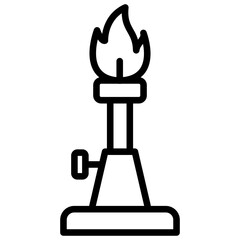 Bunsen Burner line icon