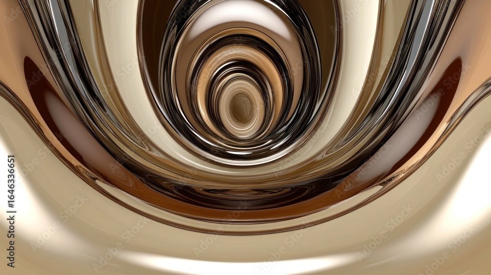 Aufkleber abstract depiction of swirling metallic tones creating a mesmerizing vortex effect