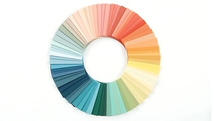 Obraz premium Vibrant color wheel showing a spectrum of hues on a white background
