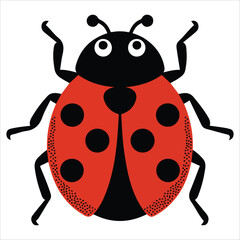 Red spotted insect vector graphic nature theme
