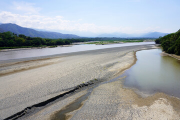 View of the Cauca River during a dry season.